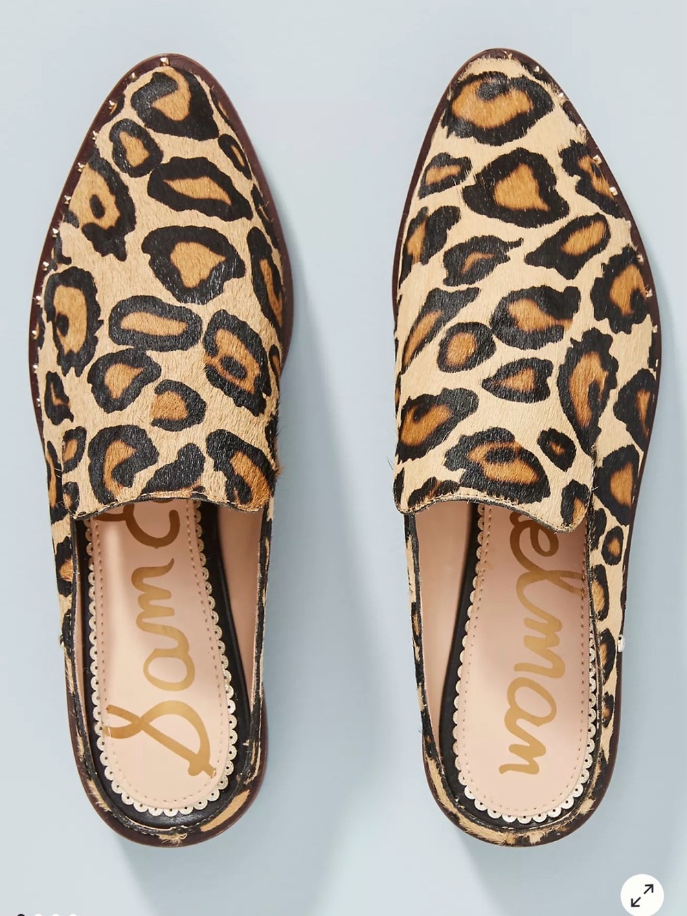 Sam Edelman Lewellyn Leopard-Print Slip-On Mules - Size 8.5